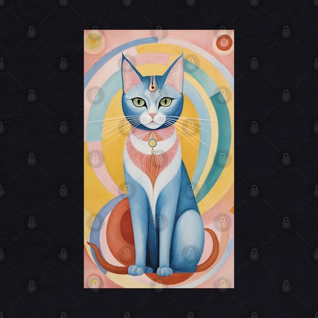 Hilma af Klint's Whimsical Cat Odyssey by FridaBubble